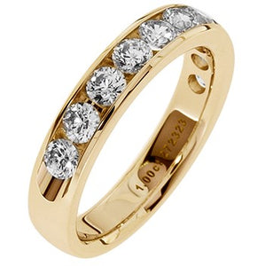 14K Yellow Gold Channel Band