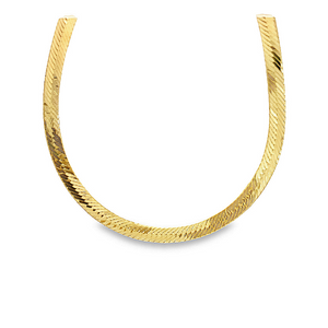 Estate 14K Yellow Gold 20" Herringbone Chain