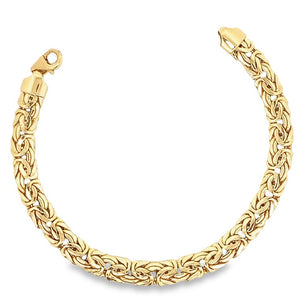 Estate 14K Yellow Gold Byzantine Link Bracelet