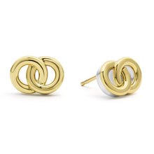 Load image into Gallery viewer, Lagos 18K and Sterling Silver Interlocking Stud Earrings
