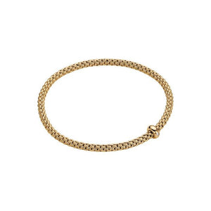 FOPE 18K Gold Prima Single Diamond Flex'It Bracelet