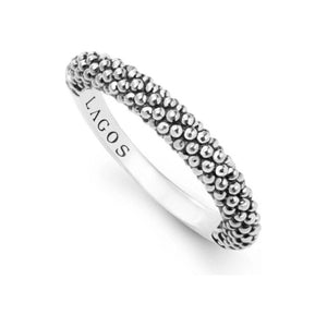 Lagos Sterling Silver Caviar Stacking Ring