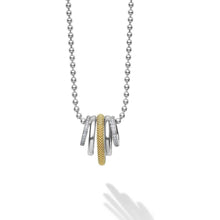 Load image into Gallery viewer, Lagos 18K &amp; Sterling Silver Lux 5 Ring Diamond Pendant Necklace
