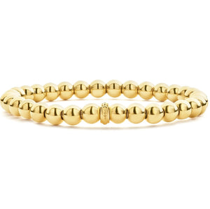 Lagos 18K Caviar Gold 6mm Ball Stretch Bracelet