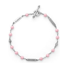 Load image into Gallery viewer, Lagos Sterling Silver Pink Ceramic Beaded Bracelet
