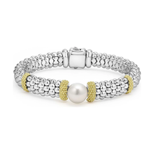 Load image into Gallery viewer, Lagos 18K and Sterling Silver Luna Lux Pearl Caviar Bracelet
