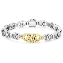 Load image into Gallery viewer, Lagos 18k Gold &amp; Sterling Silver Interlocking Tennis Bracelet
