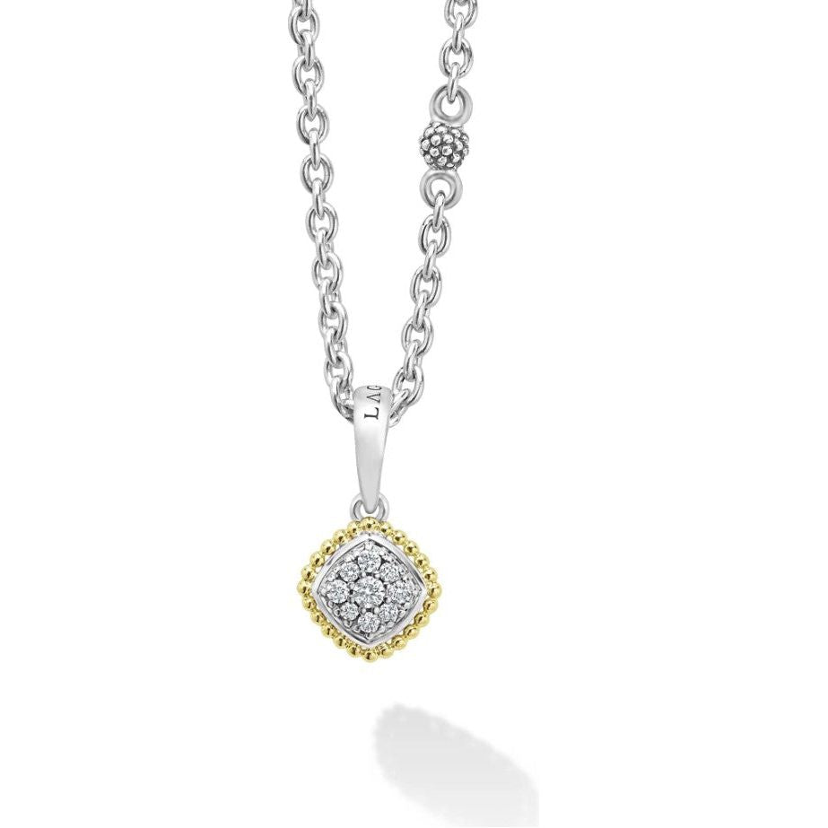 Lagos 18K and Sterling Silver Rittenhouse Pavé Diamond Necklace