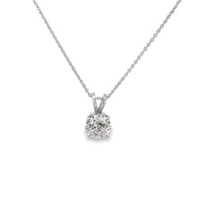 Load image into Gallery viewer, 14K White Gold Diamond Solitaire Pendant
