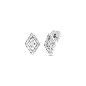 Roberto Coin 18K White Gold Diamond Diamante Stud Earrings
