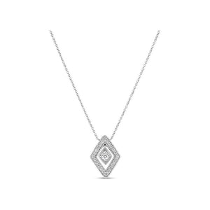 Roberto Coin 18K White Gold Small Diamond Diamante Pendant Necklace
