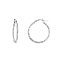 Load image into Gallery viewer, 14K White Gold Hoops
