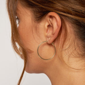 14K Rose Gold Hoops