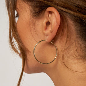 14K Rose Gold Hoops