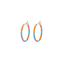 Load image into Gallery viewer, Gorjana Gold Gigi Stripe Miami Hoops
