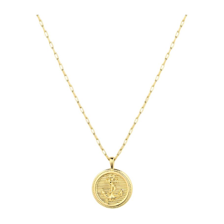 Gorjana Gold Anchor Coin Necklace