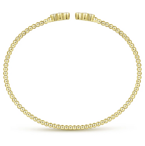 Gabriel 14K Yellow Gold Bujukan Beaded Quatrefoil Diamond Bracelet