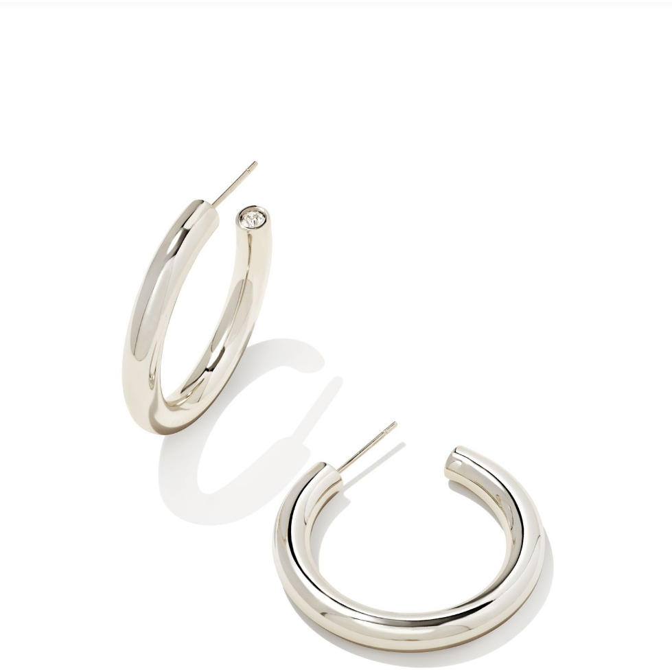 Kendra Scott Colette Hoop Earrings in Silver Metal