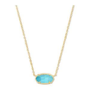 Kendra Scott Elisa Gold Pendant Necklace in  Turquoise Illusion