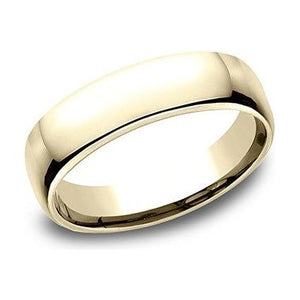 14K Yellow Gold Euro Wedding Band