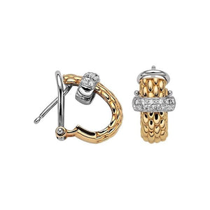 FOPE 18K Gold  Vendôme Diamond Huggie Earrings