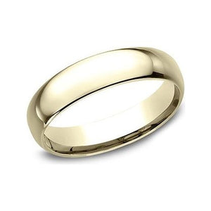 14K Yellow Gold Domed Wedding Band