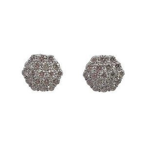 Estate 14K Diamond Cluster Earrings