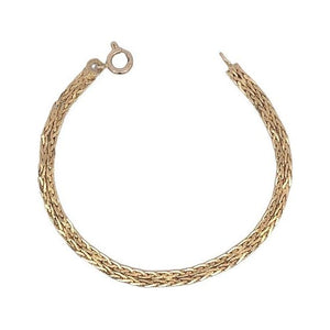 Estate 14k Gold Flat Link Woven Bracelet