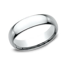 Load image into Gallery viewer, 14K White Gold Domed Wedding Band
