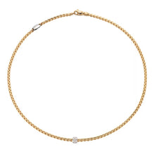 Load image into Gallery viewer, FOPE 18K Gold Eka Tiny Diamond Pave Necklace
