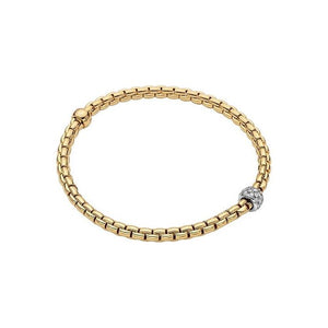 FOPE 18K Gold Eka Diamond Pave Flex'It Bracelet