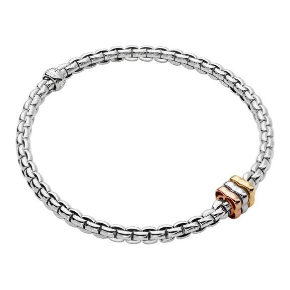 FOPE 18K Gold Eka Tri-Color Tiny Flex-It Bracelet