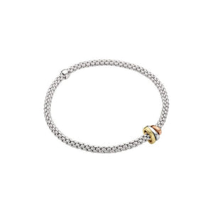 FOPE 18K Gold Prima Tri-Color Flex-It Bracelet