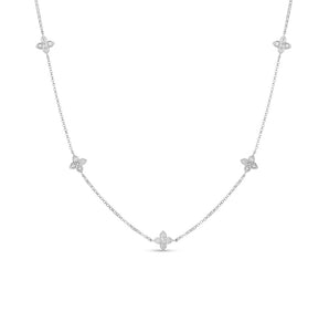 Roberto Coin 18K White Gold Diamond by the Yard Necklace