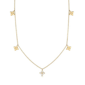 Roberto Coin 18K Gold Diamond by the Inch 5-Station Necklace