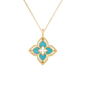 Roberto Coin 18K Gold Venetian Princess Reversible Diamond & Turquoise Necklace