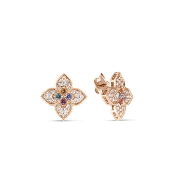 Roberto Coin 18K Small Venetian Princess Carnevale Mixed Stone Stud Earrings