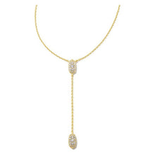 Load image into Gallery viewer, Kendra Scott Grayson Gold Y-Necklace in White CZ
