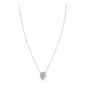 Kendra Scott Tess Silver Satellite Necklace in Platinum Drusy
