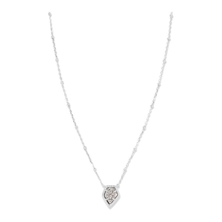 Kendra Scott Tess Silver Satellite Necklace in Platinum Drusy