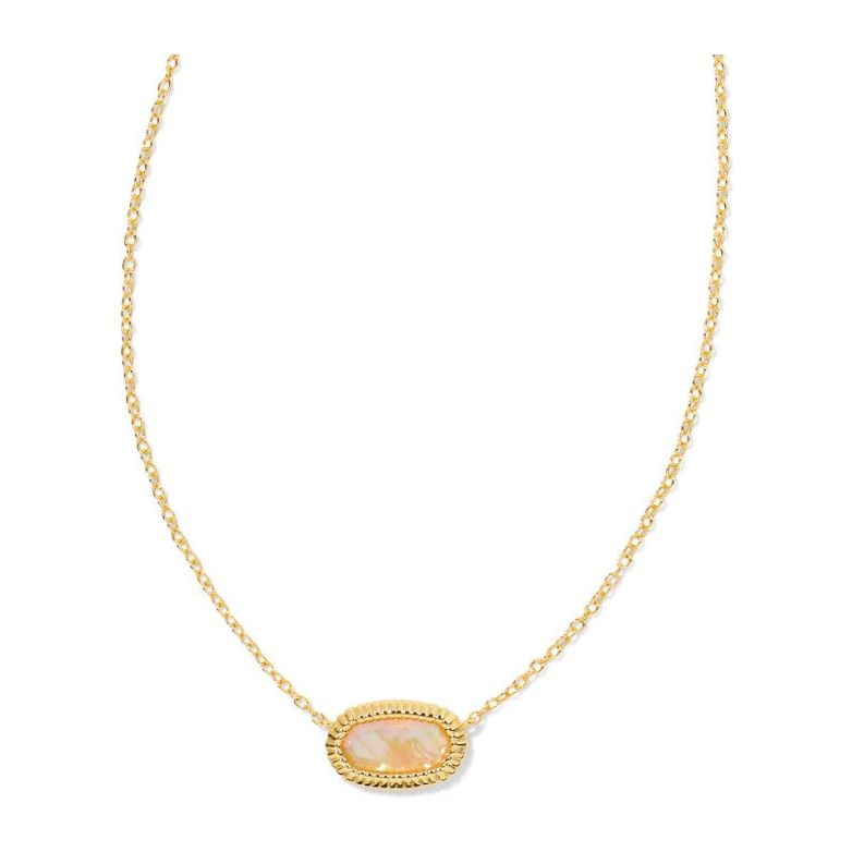 Kendra Scott  Elisa Gold Ridge Necklace in Golden Abalone