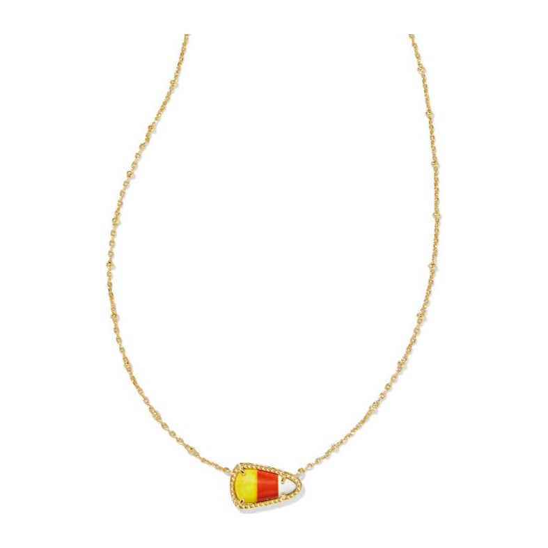 Kendra Scott Gold Candy Corn Necklace in Candy Corn Magnesite