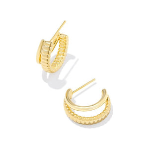 Kendra Scott Layne Gold Huggie Earrings