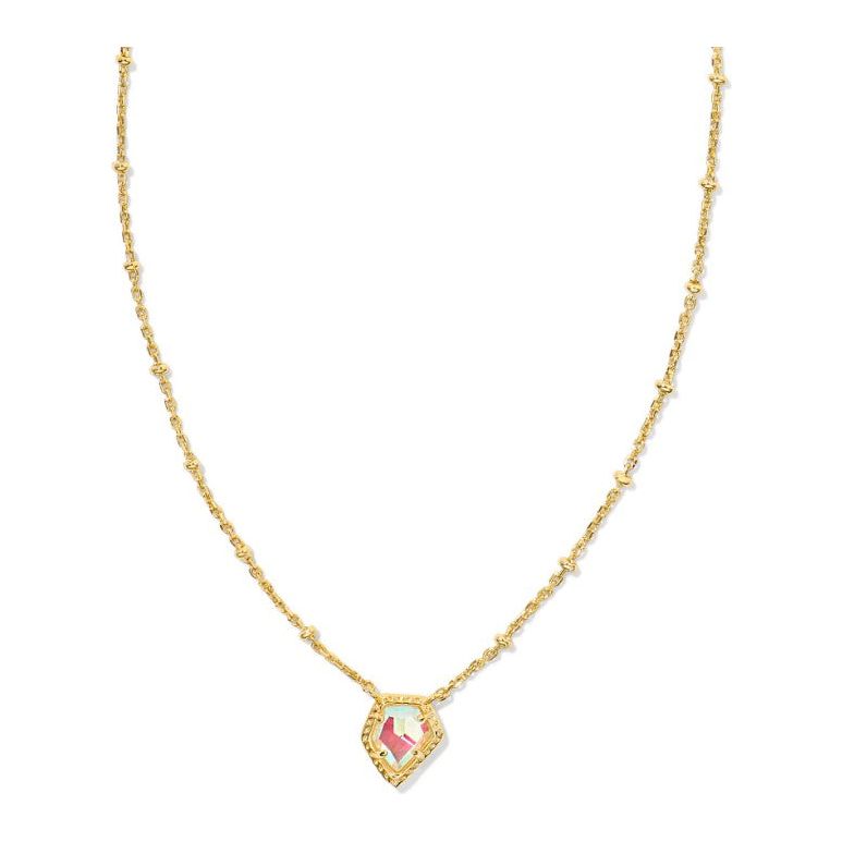 Kendra Scott Tess Gold Satellite Necklace in Dichroic Glass
