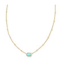 Load image into Gallery viewer, Kendra Scott Elisa Mini Gold Satellite Necklace in Mint Magnesite
