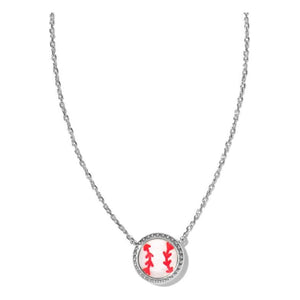 Kendra Scott Baseball Necklace in Ivory Mother of Pearl