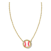 Load image into Gallery viewer, Kendra Scott Baseball Necklace in Ivory Mother of Pearl
