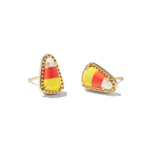 Kendra Scott Gold Candy Corn Stud Earrings in Candy Corn Magnesite