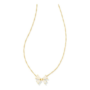 Kendra Scott Gold Blair Bow Small Drusy Pendant Necklace