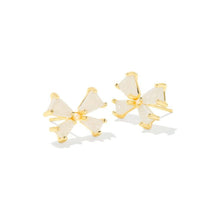 Load image into Gallery viewer, Kendra Scott Gold Blair Bow Drusy Stud Earrings
